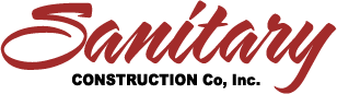 Sanitary Contruction - Red Script Logo